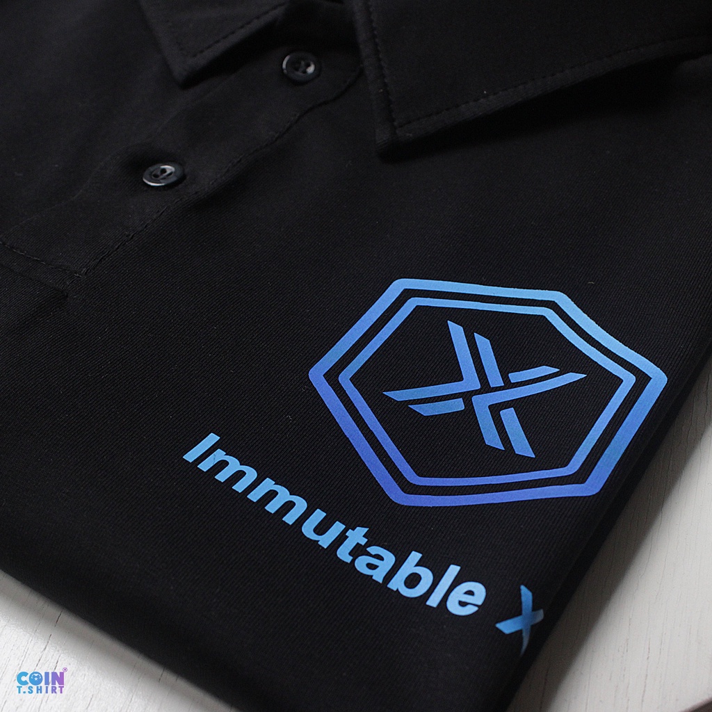 Áo Polo cao cấp Immutable X (IMX) Binance, Bitcoin, Cointshirt