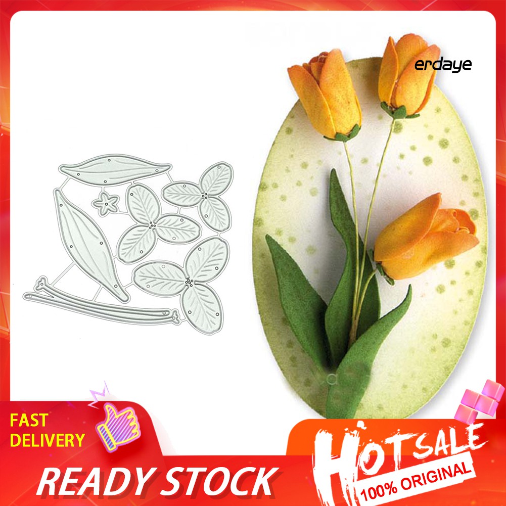 Set khuôn cắt giấy thép carbon hình hoa xinh xắn