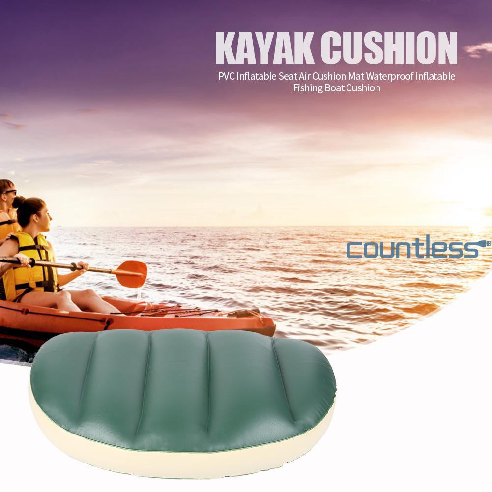 Đệm Ngồi Bơm Hơi Bằng PVC Siêu Bền Tiện Dụng Cho Thuyền Kayak / Câu Cá