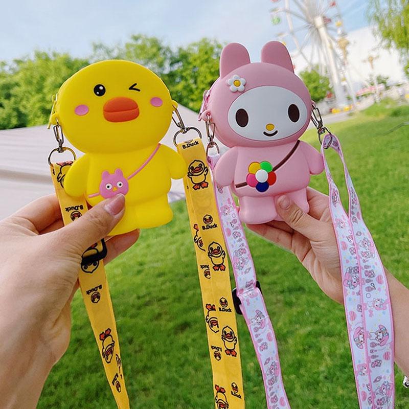 Túi đeo chéo bằng silicon kiểu hoạt hình dễ thương cho mẹ và bé