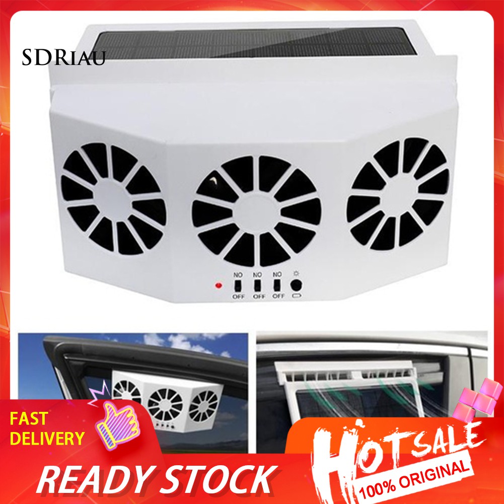 Quạt thông gió cho ô tô lọc không khí sạch hoạt động bằng năng lượng mặt trời