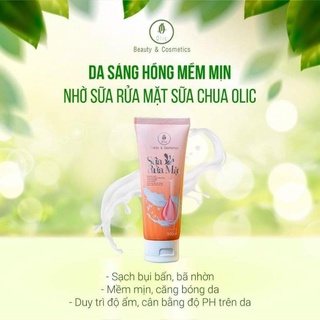 Sữa rửa mặt sữa chua olic làm sạch da, se khít lỗ chân lông, trắng da, mờ nám