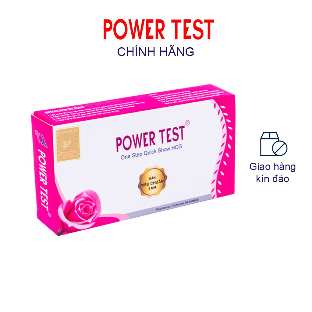 Que thử thai tại nhà Powertest Hộp 1 chiếc - Que thử thai nhanh Power Test