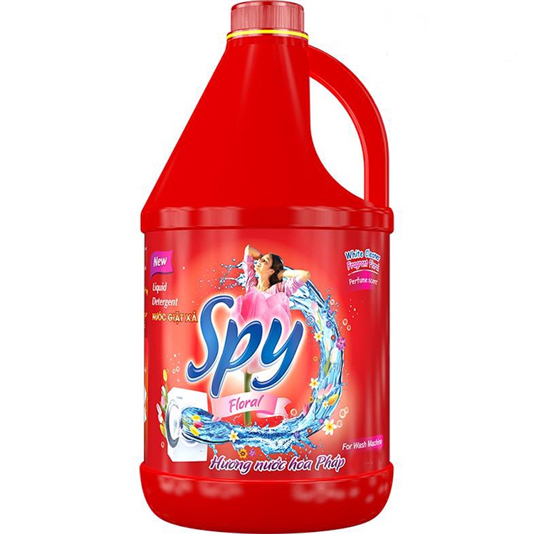 Nước giặt, Nước giặt xả SPY đỏ, cửa ngang 4500ml, lưu giữ hương thơm trong 5 ngày, diệt 99% vi khuẩn SP000083