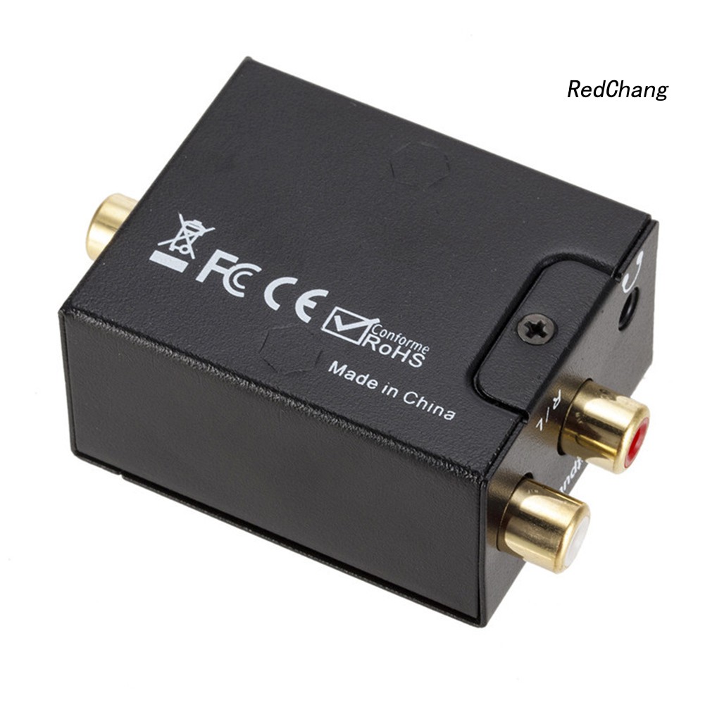 -SPQ- 3.5mm Optical Coaxial Toslink Digital to Analog RCA R/L Audio Converter Adapter