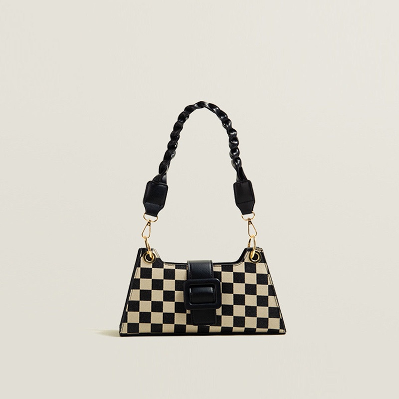 Túi xách cầm tay họa tiết sọc caro thoải mái thời trang cao cấp cho nữ