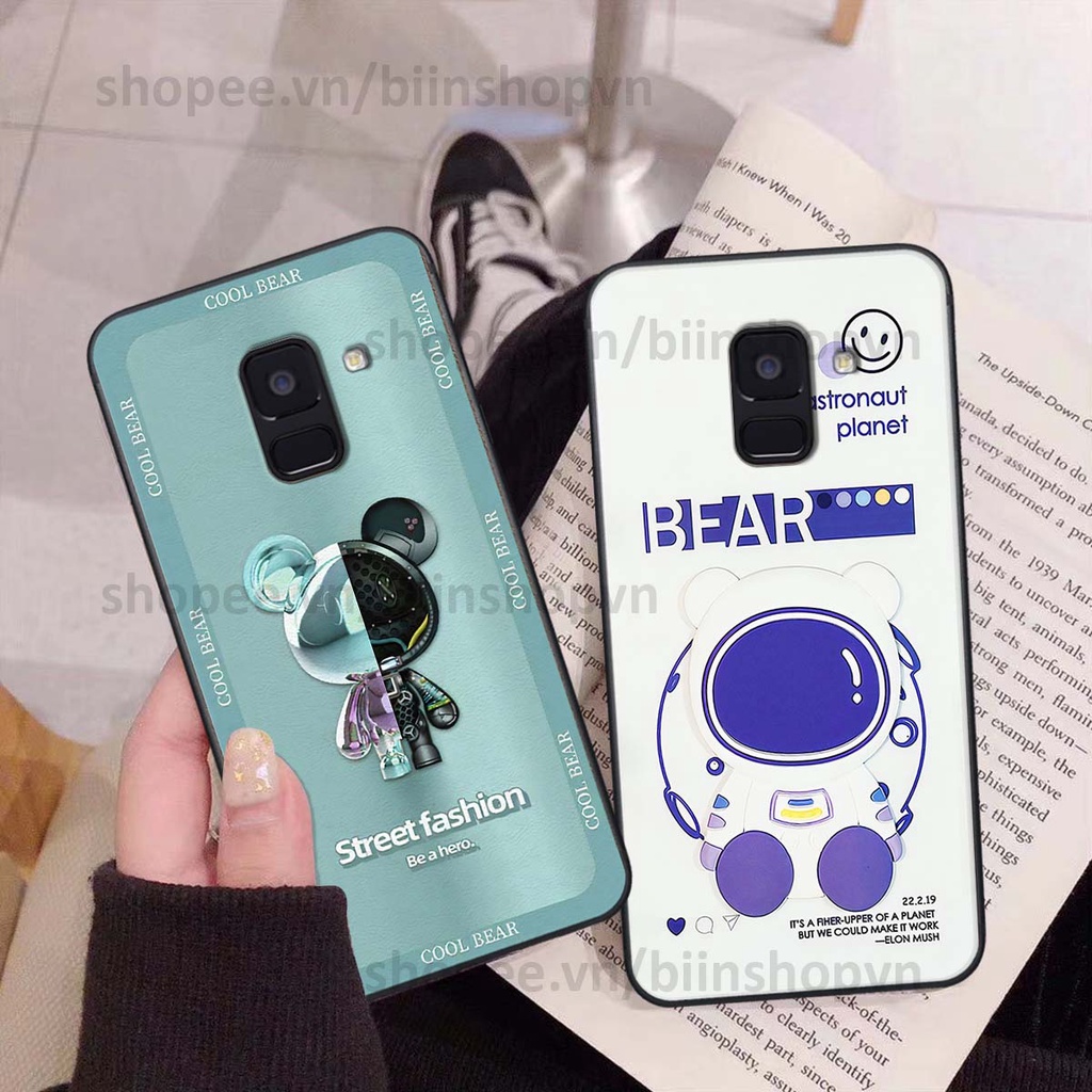 Ốp Samsung A8 2018 / A8 Plus / A8+ hình gấu bear brick đẹp độc lạ, thời trang, cá tính