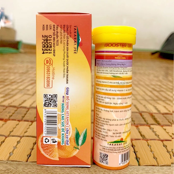 Booster C1000 - Viên sủi Vitamin C 1000mg giúp bổ sung Vitamin C cho cơ thể, hỗ trợ nâng cao sức đề kháng mùa dịch!