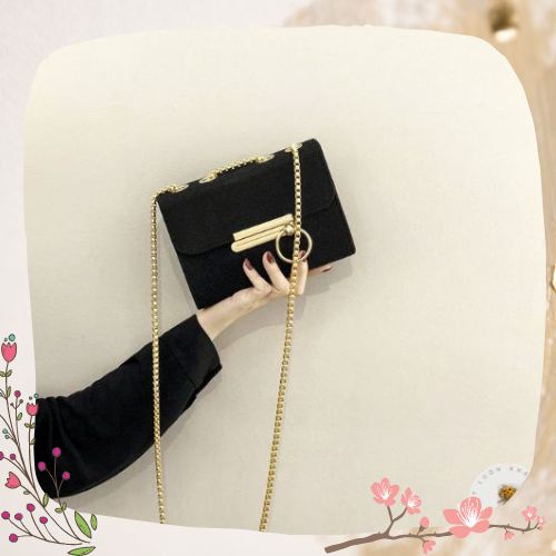 Túi xách nữ đẹp đeo chéo thời có dây xích khóa túi cực cool  cao cấp AN21