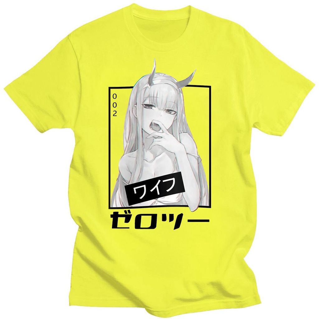 Áo Thun Ngắn Tay Dáng Rộng In Hình Cô Gái Anime Darling In The Franxx