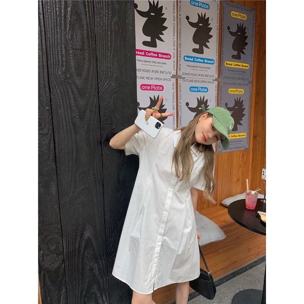 [Mã FAMARAL2 giảm 10K đơn 50K] [Ảnh thật/Video] ĐẦM BABYDOLL CỔ SƠMI TRẮNG Váy sơ mi trắng cộc tay | BigBuy360 - bigbuy360.vn