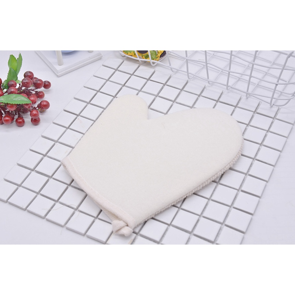Găng Tay Tắm Sợi Lanh Tẩy Da Chết