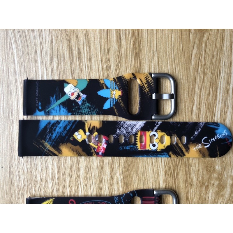 Dây silicone kiểu active hoạ tiết siêu ngầu cho đồng hồ