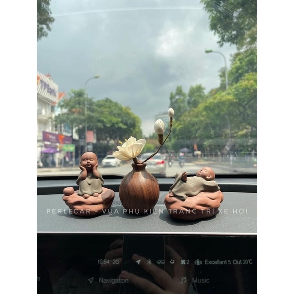 Set TƯỢNG PHẬT MỘC TÂM AN TRANG TRÍ XE HƠI CAO CẤP