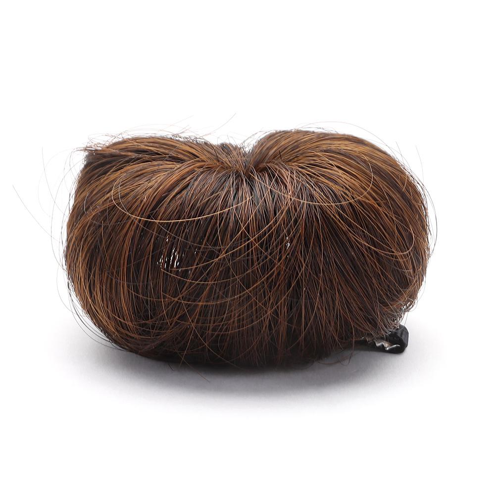 Bộ 2 Tóc Giả Bằng Sợi Tổng Hợp Màu Đen / Nâu Dễ Thương Cho Bé Gái