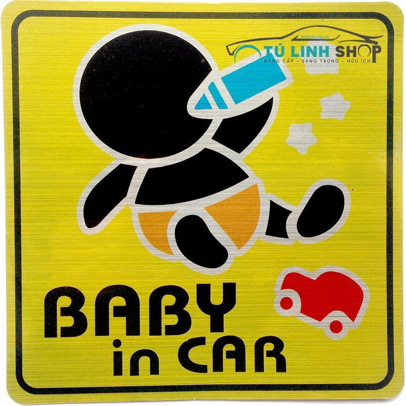 Tem Baby in Car dán đuôi xe ô tô, nhiều mẫu đáng yêu để lựa chọn