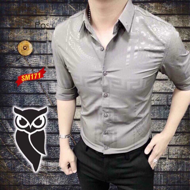 Áo Sơ Mi Nam Ngắn Tay Chất Đũi Phối Túi Màu Kem Mẫu Mới