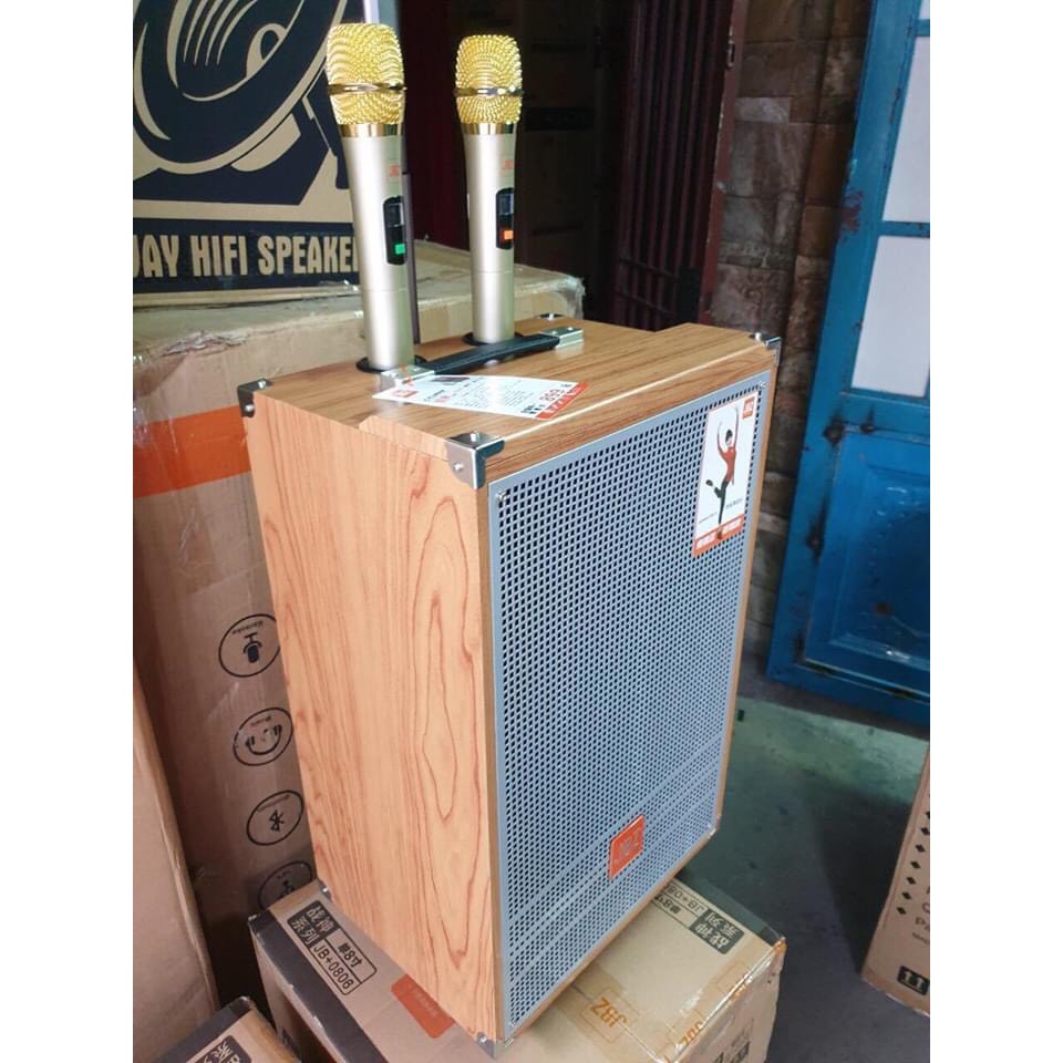 Loa karaoke hát hay, giá rẻ JBZ1203 bass 3 tấc, thùng gỗ, tặng kèm 2 micro không dây xịn, hát hay. Bảo hành 12 tháng