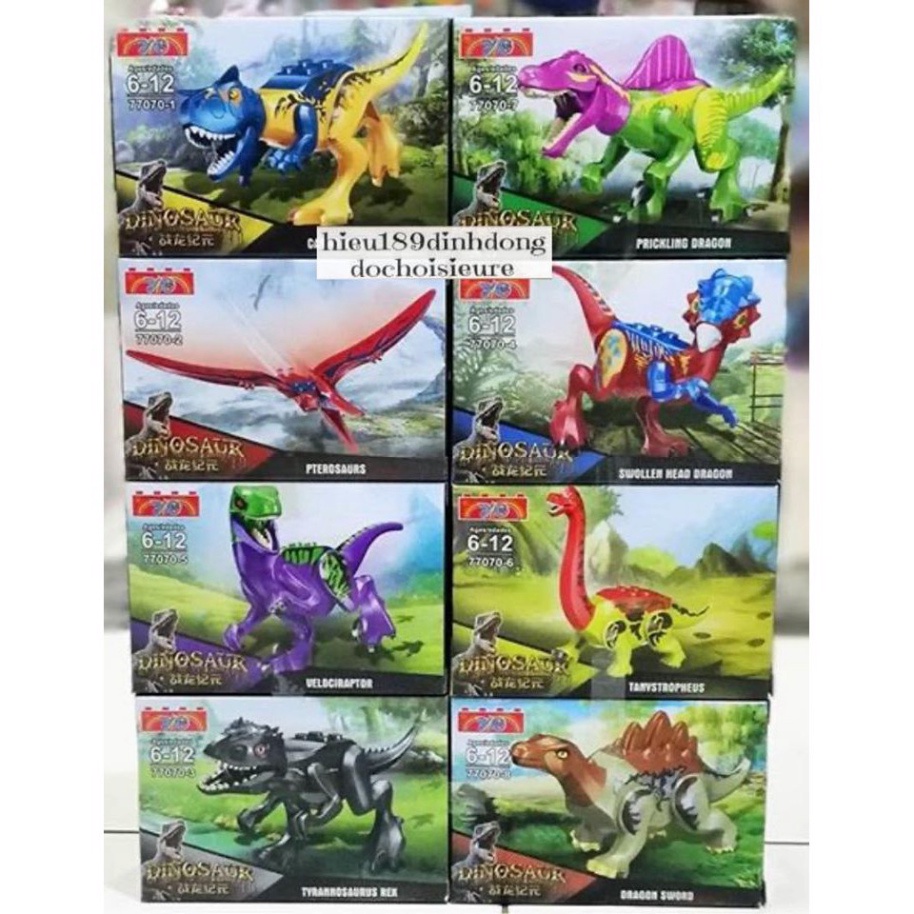 Lắp ráp xếp hình Lego Jurassic World Dinosaur 1170 : Khủng long kèm người mini