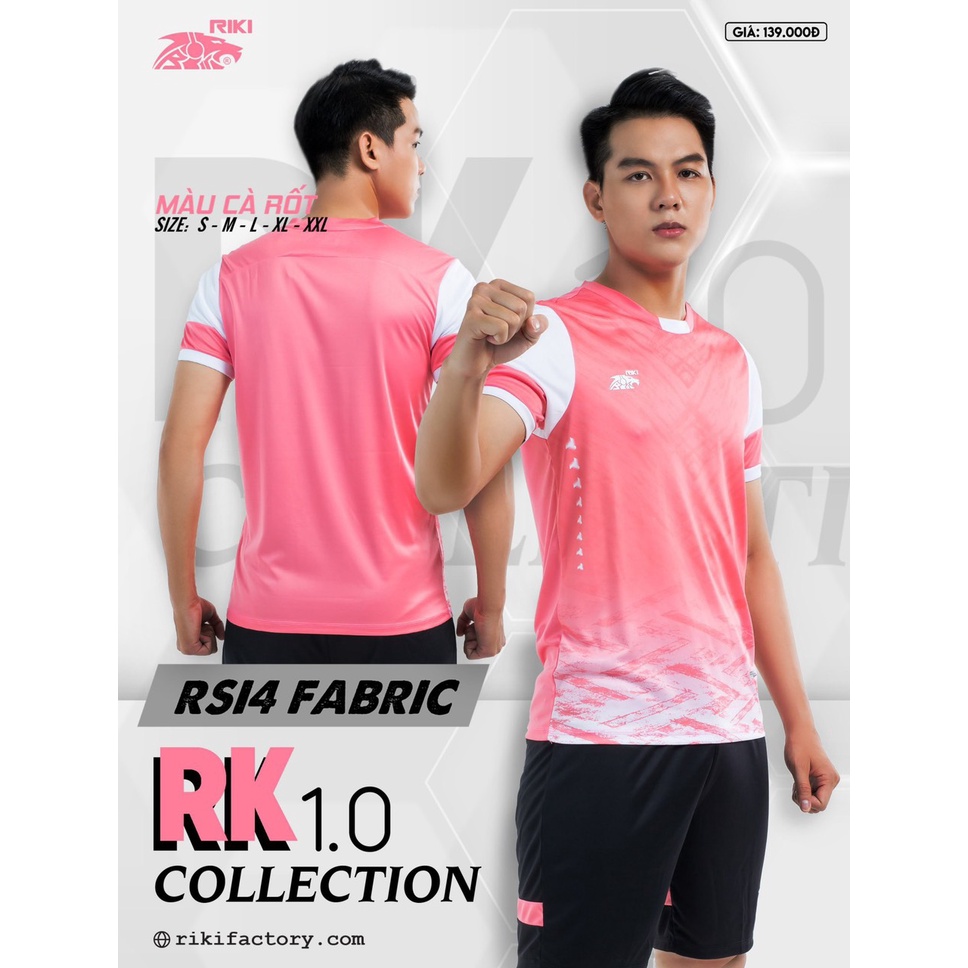 Bộ Quần Áo Bóng Đá Không Logo Riki Fabric Chất Liệu Mềm Mát Màu Sắc Tươi Sáng, Kiểu Dáng Năng Động