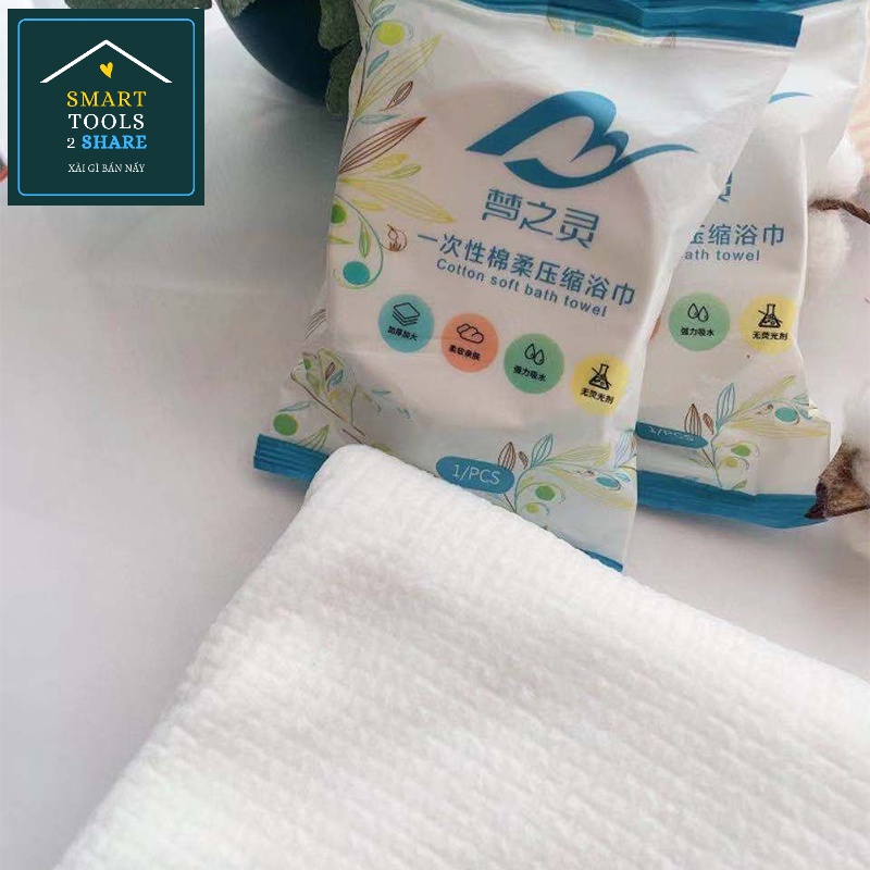 Khăn Tắm Cotton Nén Khổ Lớn Du Lịch 70*140 cm