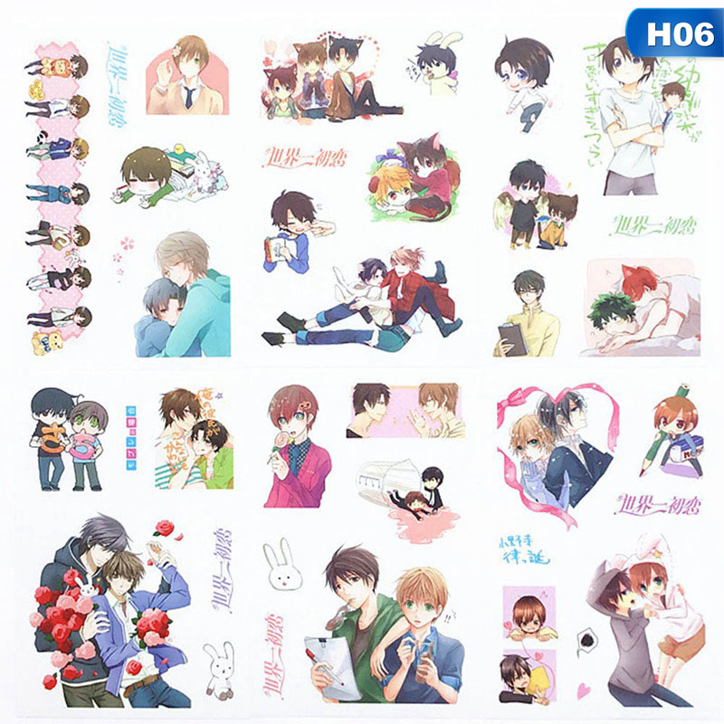 Set 6 tờ sticker hình nhân vật anime dễ thương
