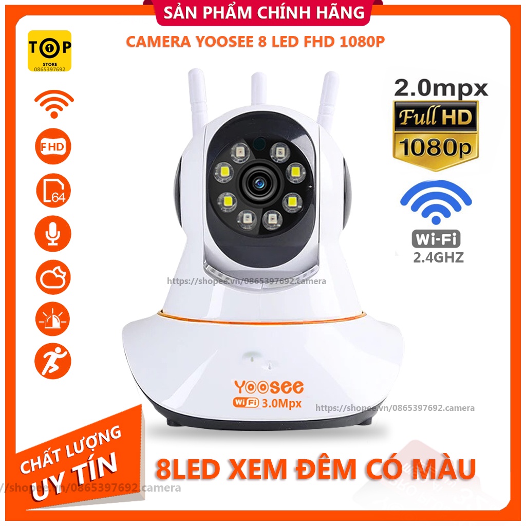 Camera Ip YooSee 3 Râu Full HD 2.0Mpx 1080p Tiếng Việt Mới