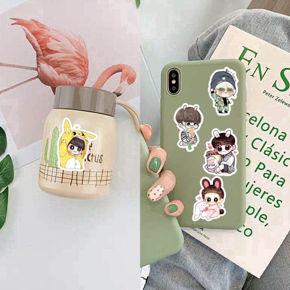 Set 40 sticker hình nhóm nhạc hàn quốc BTS dễ thương dùng để trang trí