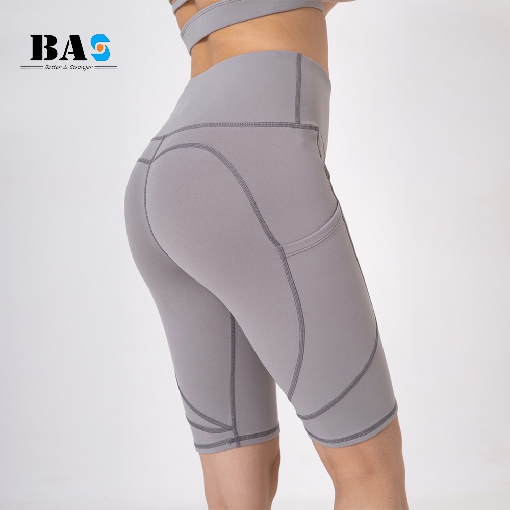 Bộ đùi thể thao tập gym yoga aerobic BAS mystery biker short chất thun co giãn cao cấp - SL210410