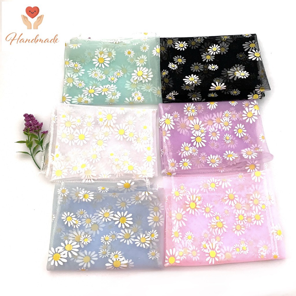 Khăn bandana đội đầu lưới hoa cúc