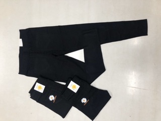 quần legging in hoa cúc vàng