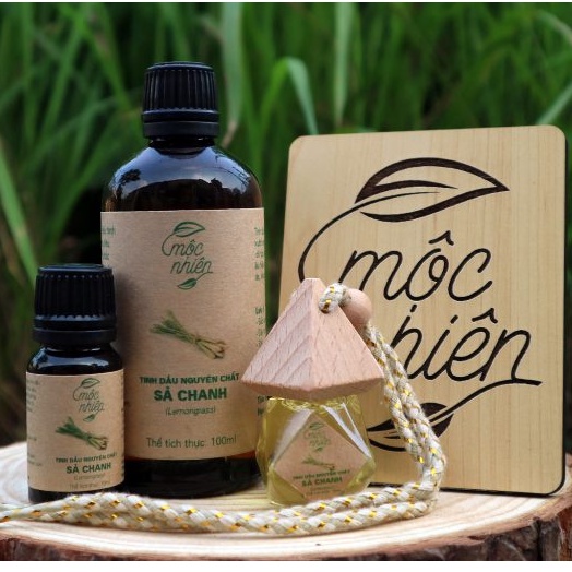 Tinh dầu Sả Chanh Mộc Nhiên nguyên chất 100% chai 10ml giúp thơm phòng, khử mùi, đuổi muỗi