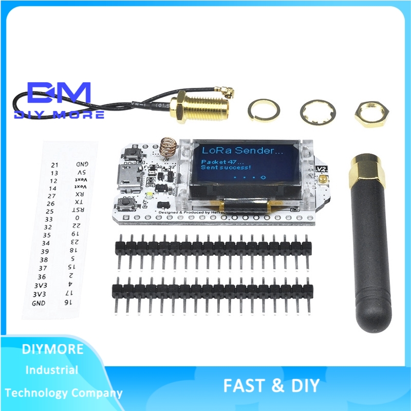 【READY STOCK】 Bảng Mạch Phát Triển Wifi Bluetooth Dm-Esp32 Lora 868mhz-915mhz Sx1276