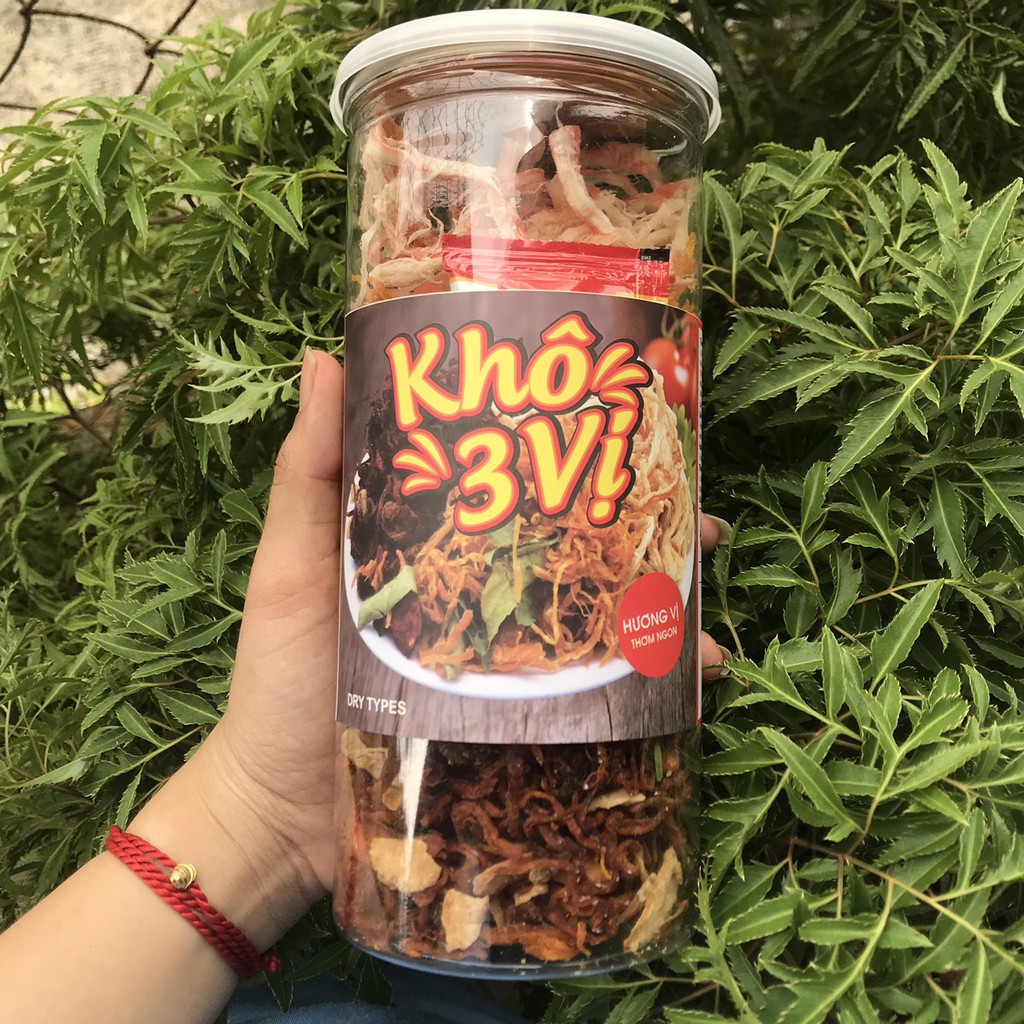 Khô mix 3 vị, khô gà khô heo khô mực siêu ngon 300g Chóp Chép đồ ăn vặt Bình Dương | BigBuy360 - bigbuy360.vn