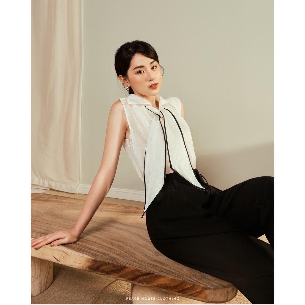 Quần baggy ly giữa xắn lai , Peace House Clothing