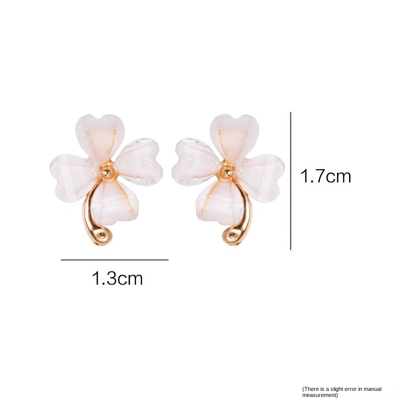 Bông Tai Mạ Bạc 925 Hình Cánh Hoa Xinh Xắn Cho Nữ