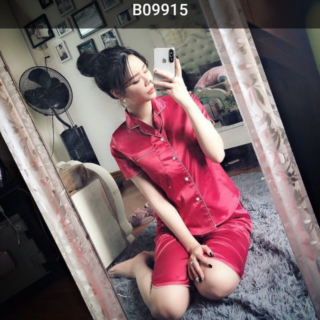 Bộ pijama lụa lửng siêu xinh (4 màu) | BigBuy360 - bigbuy360.vn