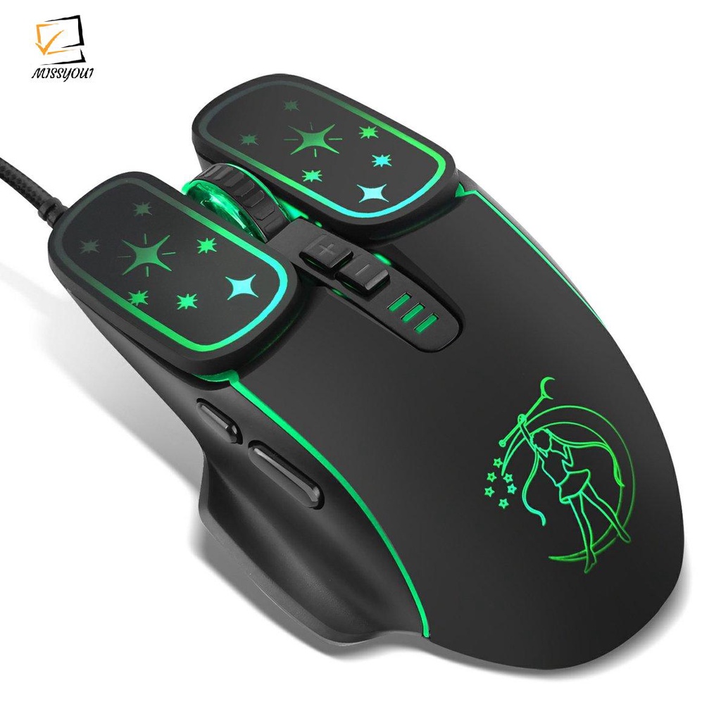Gaming Mouse Beautiful 4 Level DPI Wired Mice 7200dpi RGB Backlight Game Mouse