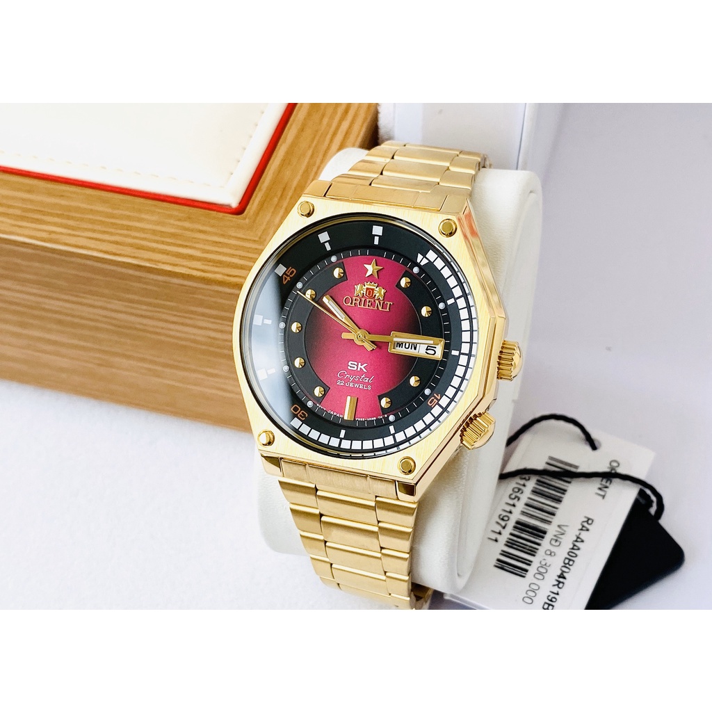 Đồng Hồ Nam Orient SK Edition 2022 RA-AA0B04R19B Automatic Dây Sắt Vàng Mặt Đỏ