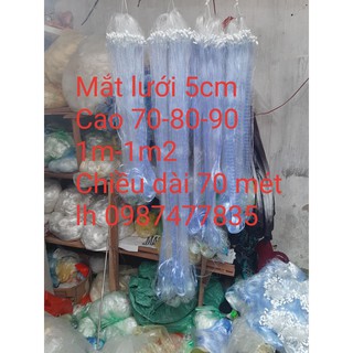 LƯỚI 🔥3 MÀN🔥 LƯỚI ĐÁNH BẮT CÁ LƯỚI THÁI  5 PHÂN CAO 70-80-90 phân 1m-1m2 DÀI 70 MÉT