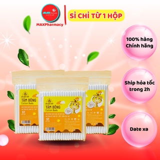 Lốc 10 gói tăm bông bạch tuyết cotton buds bông dành cho trẻ em 57 que - maxpharmacy
