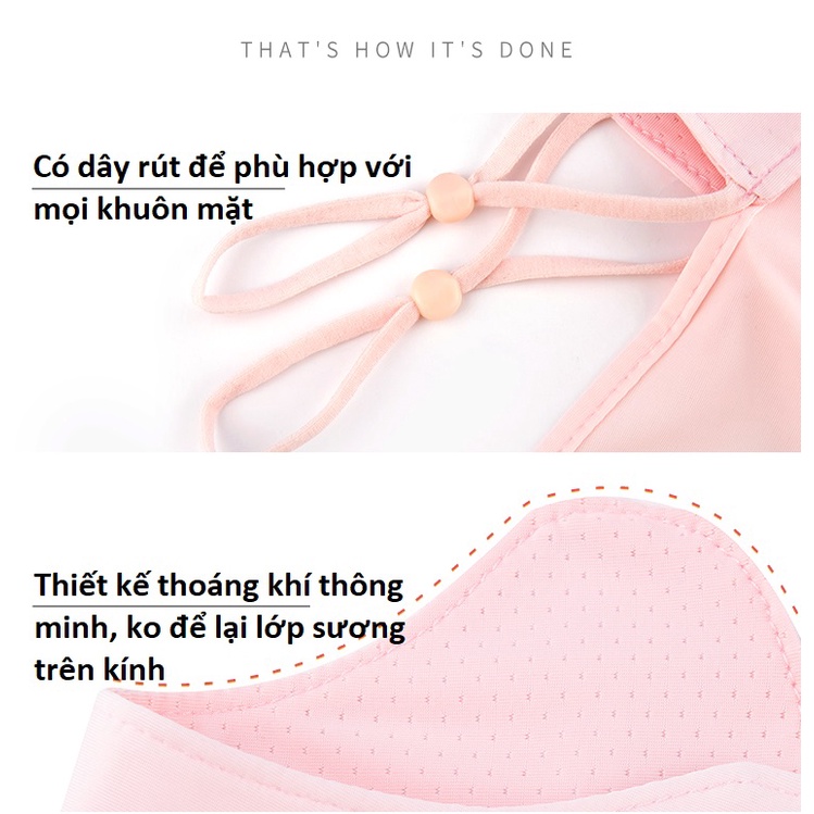 Khẩu Trang Làm Mát UPF 35/50+ Ngăn Chặn 97% Tia UV, giặt được