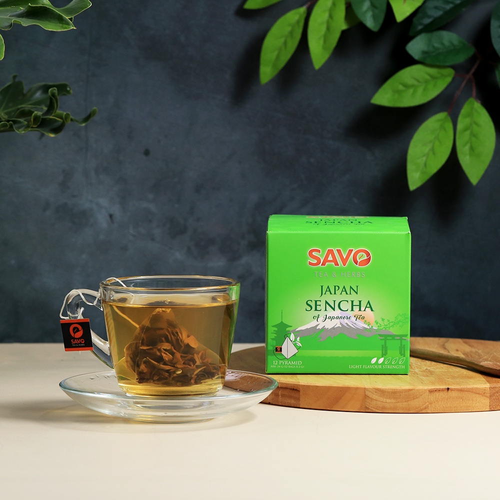 Trà SAVO sencha 12 gói x 2g KPHUCSINH - Hàng Chính Hãng