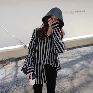 Áo sơ mi nữ kẻ sọc form rộng đủ size - Có ảnh thật