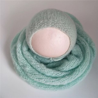 Combo khăn quấn và nón newborn