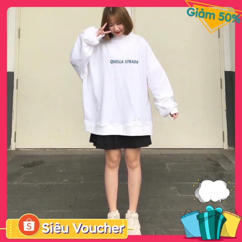 Áo Sweater Quella ST50 Nam Nữ, Áo Hoodie Unisex Form Rộng Linh Trường Store | WebRaoVat - webraovat.net.vn