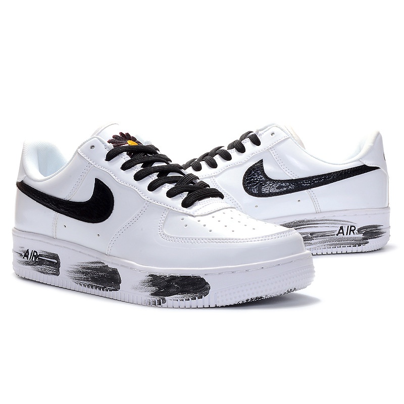 Giày Thể Thao Nam Nữ Trắng Cổ Thấp G, Giày Sneaker  AF1 Trắng Hoa Cúc Đế Sơn Full Box Full