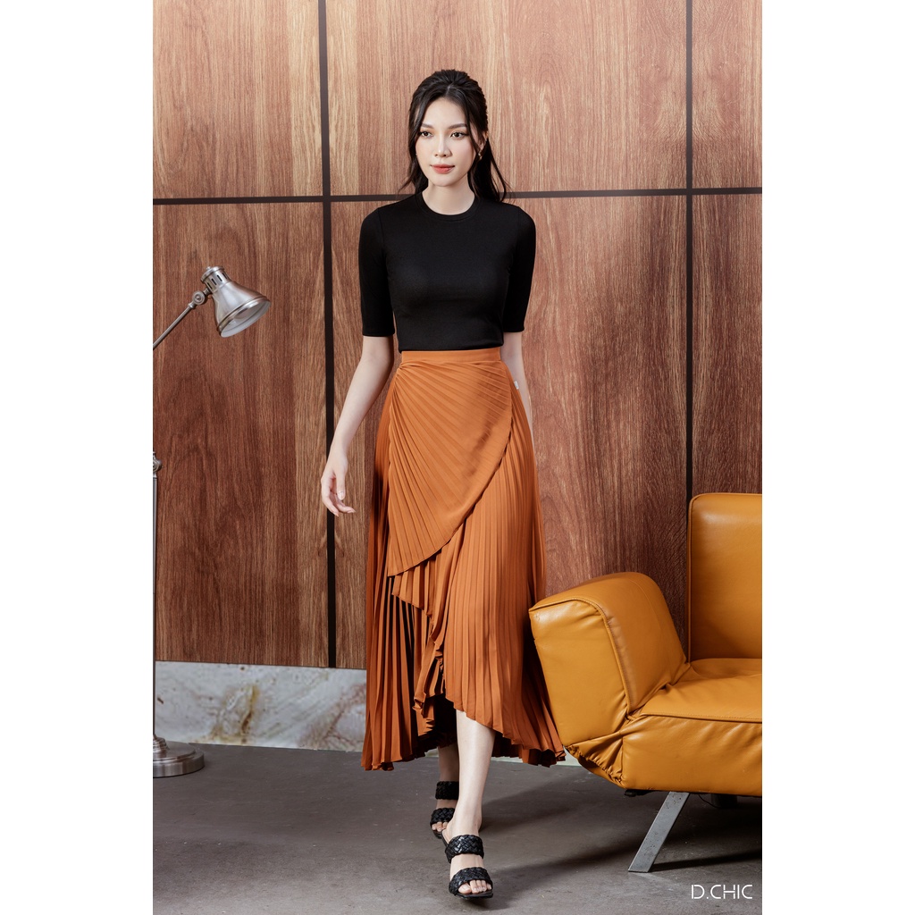 Áo phông thun tăm croptop tay lỡ D.CHIC MS: 186010