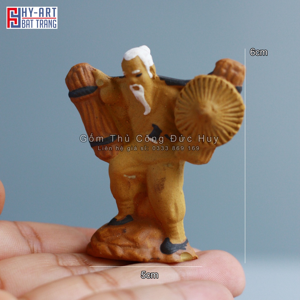Combo 4 Tượng mini phụ kiện trang trí hòn non bộ, hồ cá, bể cá