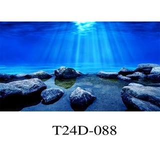 Tranh 3D Bể Cá Cảnh Mẫu Tranh Đá - Tranh Bể Cá Có Sẵn Keo Dán - Tặng Kèm Bộ Dụng Cụ Dán Tranh